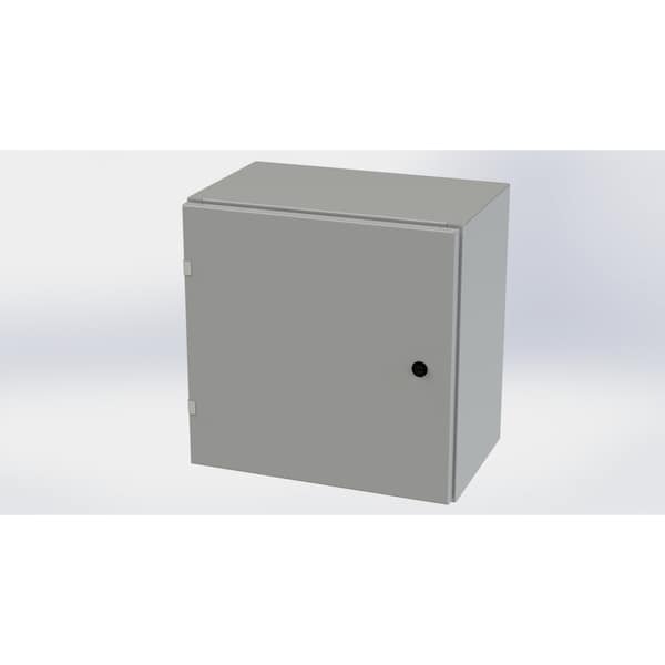 1/4 Turn Latch Electrical Enclosures, 20 in H, 12 in D, 20 in W, NEMA 3R, 4, 12, 13, Carbon Steel